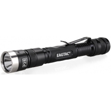 Карманный тактический фонарь Eagtac D25A2 Tactical в металлическом корпусе черного цвета и клипсой для ношения 