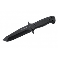 Нож для тактического применения с черным удлиненным клинком формы танто 