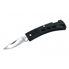 Компактный нож из нержавеющей стали и рукоятью из материала Valox черного цвета 