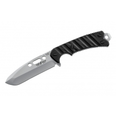 Универсальный тактический нож с фиксированным клинком и прочной рукоятью черного цвета