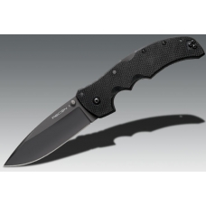 Складной практичный нож с клинком черного цвета и рукоятью изготовленной из современного материала