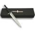 Нож коммандос с полированным клинком и черной рукоятью 