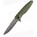 Зеленый нож Ganzo G620 клинок с травлением