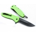Нож Ganzo G622-FLG-1 с зеленой рукоятью и черным клинком