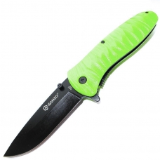 Зеленый складной нож Ganzo G622-LG-1 с рифленой рукоятью