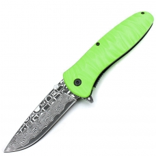 Зеленый складной нож Ganzo G622-LG-2 с травленым клинком