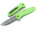 Компактный нож на каждый день с зеленой рукоятью и клинком с травлением