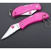Нож с розовой рукоятью Ganzo G623S