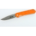 Рукоять из оранжевого пластика у ножа Ganzo G6801