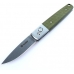 Нож с сатиновым клинком и зеленой рукоятью Ganzo G7212