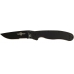 Черный нож Ontario Rat с серрейторным клинком