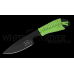 Нож с фиксированным клинком Backpacker Black Ionbond Coated с зеленой рукоятью
