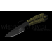 Нож с фиксированным клинком Backpacker Black Ionbond Coated с оливковой рукоятью