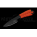 Нож с фиксированным клинком Backpacker Black Ionbond Coated с оранжевой рукоятью рукоятью