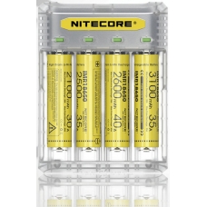 Зарядное устройство Nitecore Q4 для различного типа аккумуляторов в черном пластиковом корпусе